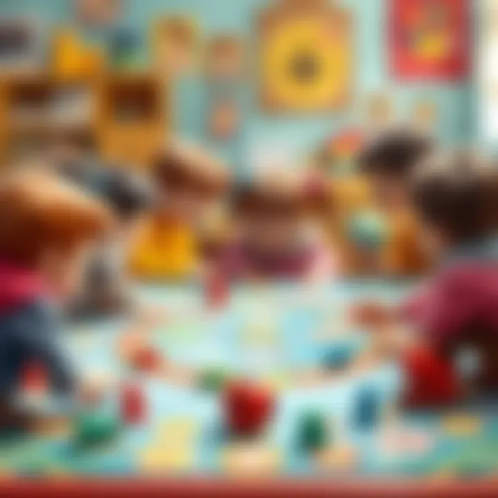 Interactive board game promoting social skills