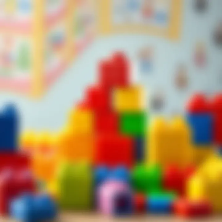 Colorful building blocks for creative play