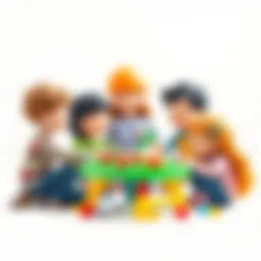 Group activities focusing on teamwork and social skills for children