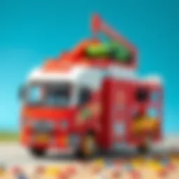 Colorful toy car carrier promoting imaginative play