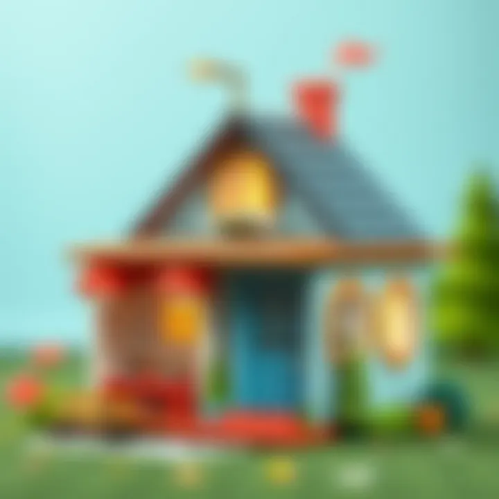 Artistic shoe box house design