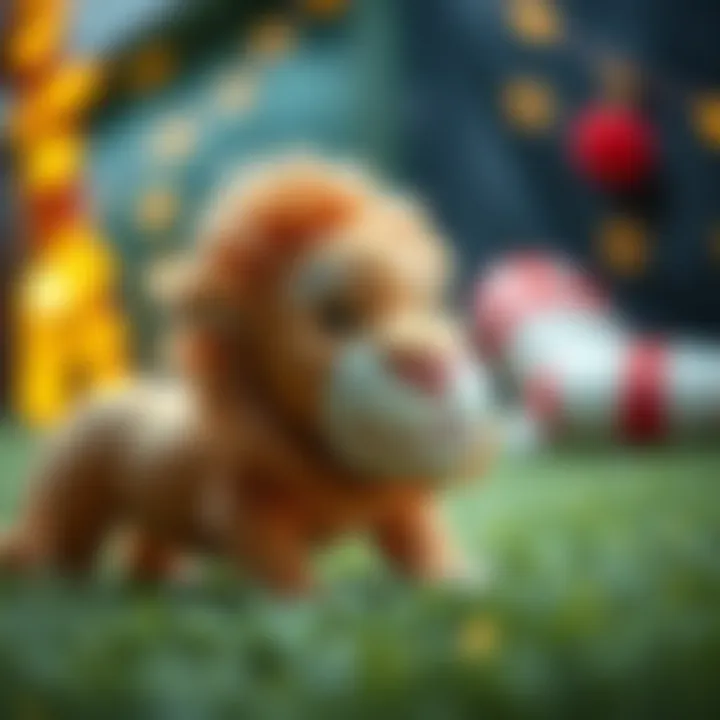 Parents choosing a plush toy for their child