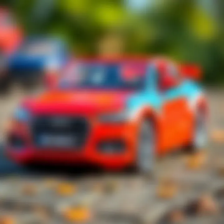 Colorful Audi toy car for children