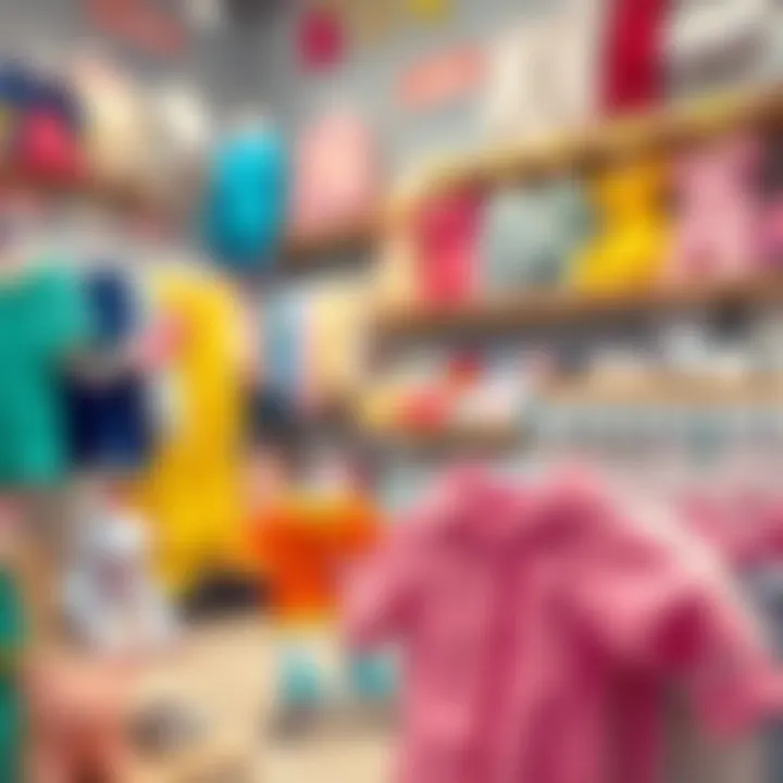 A section of the store dedicated to baby clothing
