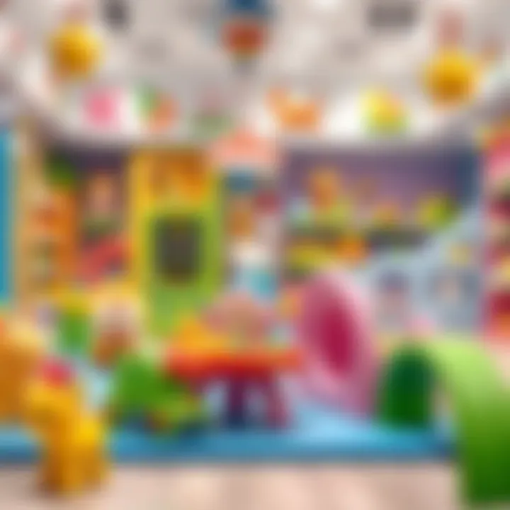 An engaging play area within a baby store