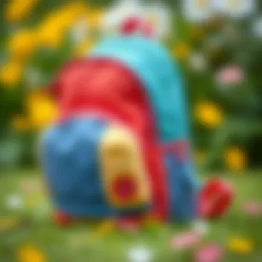 Colorful backpack suitable for young girls