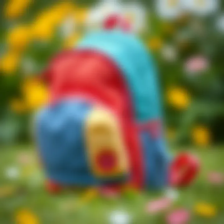 Colorful backpack suitable for young girls