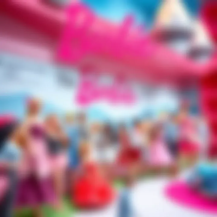 The Historical Journey of Barbie Barbie's historical timeline displayed artistically