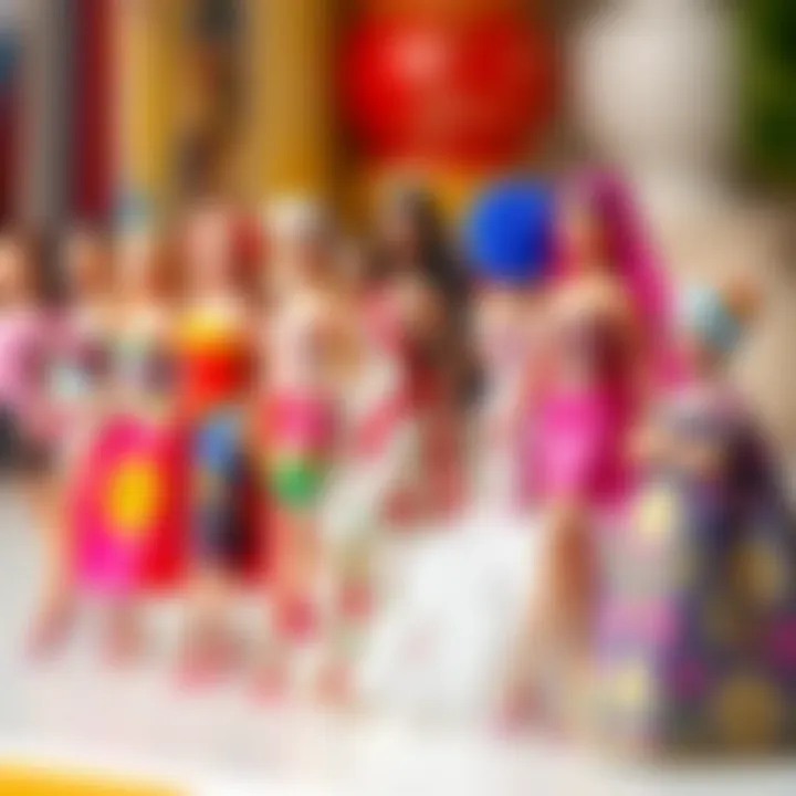 Cultural Evolution of Barbie Models Barbie models showcasing diverse cultural influences