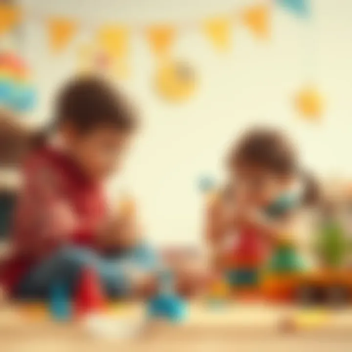 Children engaging in crafting