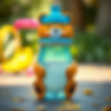 Bear-shaped water bottle for children promoting hydration