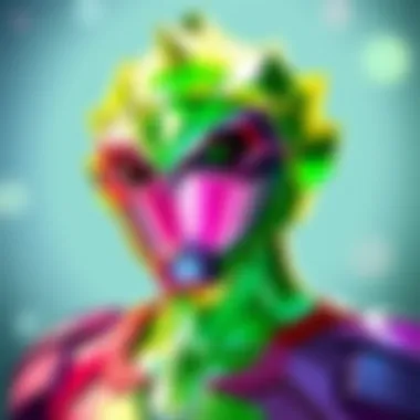 An illustration of Diamondhead demonstrating his crystal form.