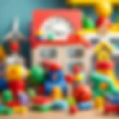 A colorful assortment of educational toys designed for child development