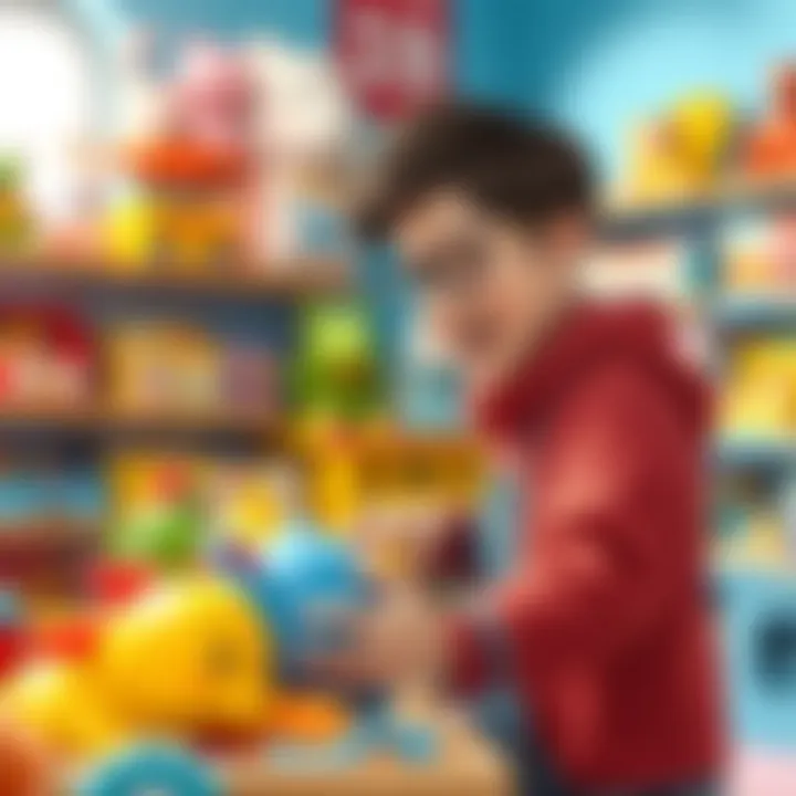A parent choosing the right toy for their child