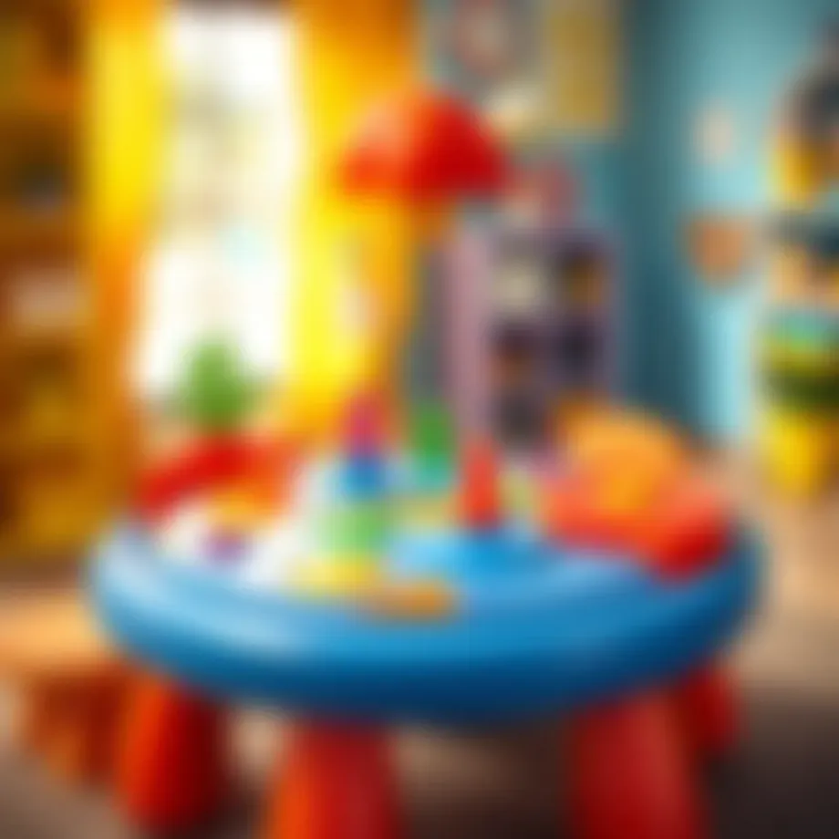 Colorful educational activity table for children