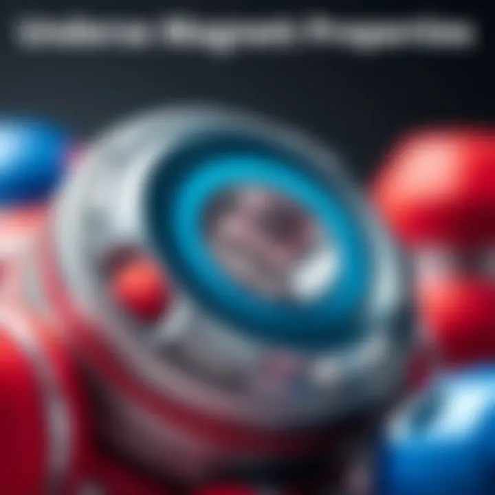 Close-up of a magnetic toy demonstrating its physical properties