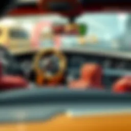 Stylish car accessories displayed elegantly