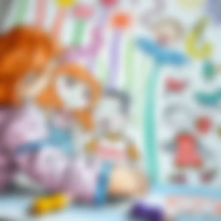 A series of children's drawings representing various developmental stages.