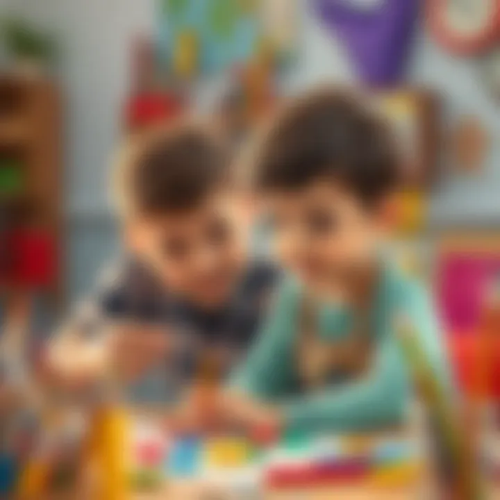 A motivated educator guiding a child in their artistic journey.