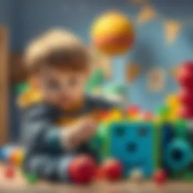 Child engaging with Obur Sincap toy, fostering creativity and learning