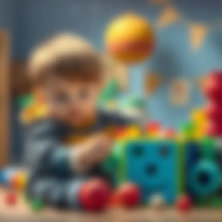 Child engaging with Obur Sincap toy, fostering creativity and learning