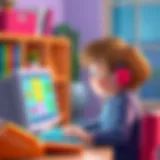 Engaging with Learning Technology A child interacting with an educational computer