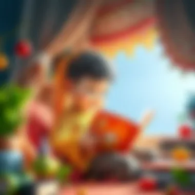 A child reading in a cozy nook