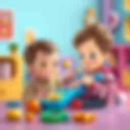 Child engaging with an educational phone