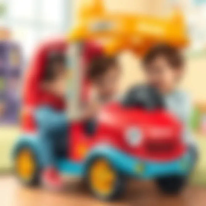 Children engaging with educational toys