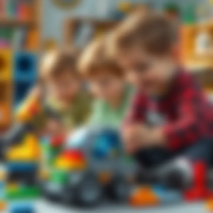 Children engaging with Lego EV sets