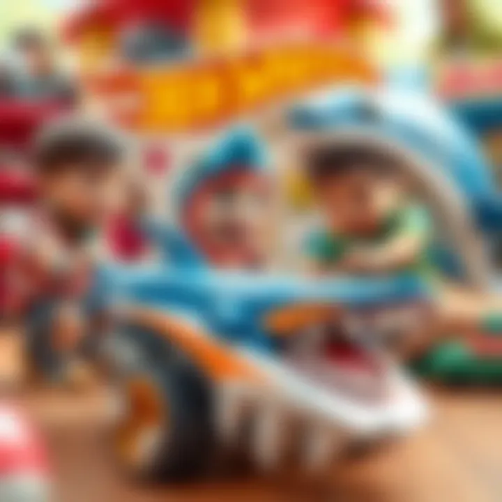 Children playing with Sharky playset