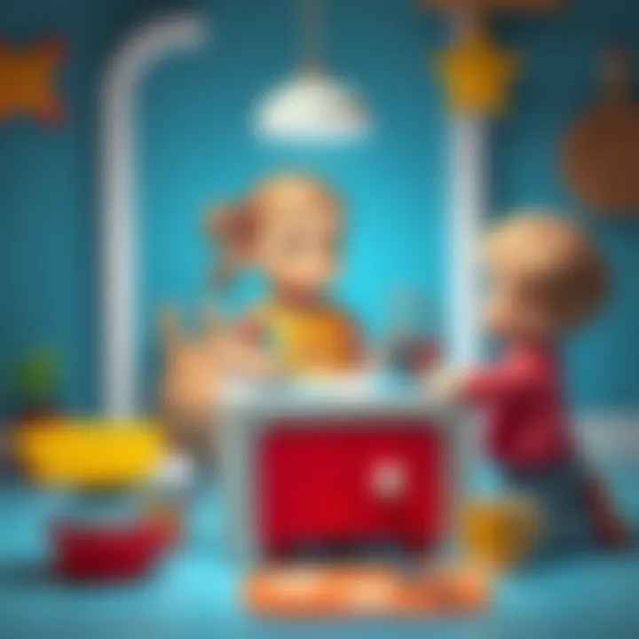 Children developing social skills while playing with a dishwashing set