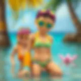 Vibrant swimwear options for children