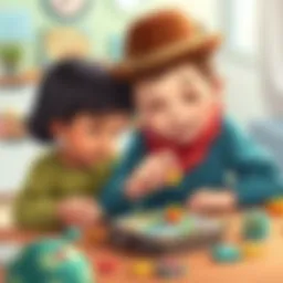 Children engaged in puzzle solving