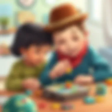 Children engaged in puzzle solving