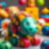 Vibrant toys stimulating cognitive development in infants