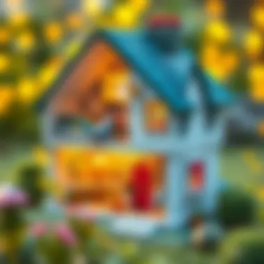 Creative home made from shoe boxes