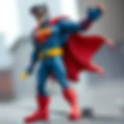 Iconic DC superhero standing boldly