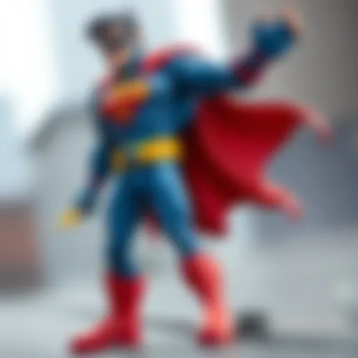 Iconic DC superhero standing boldly