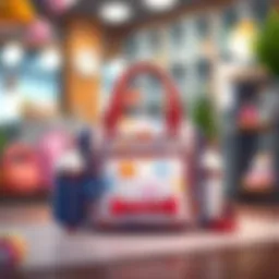 Stylish diaper bag with modern design