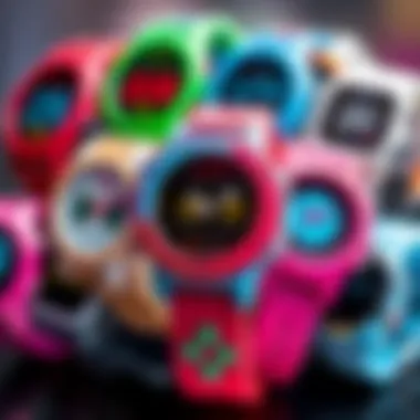 Popular Models of Digital Watches for Girls Variety of popular digital watches for girls showcased together