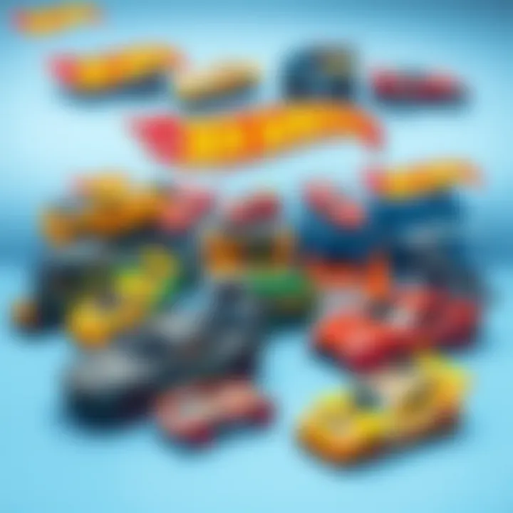 Diverse range of Hot Wheels sets displayed