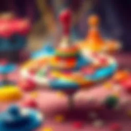 Colorful spinning top showcasing dynamic play