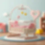 A beautifully designed mobile crib showcasing its unique features