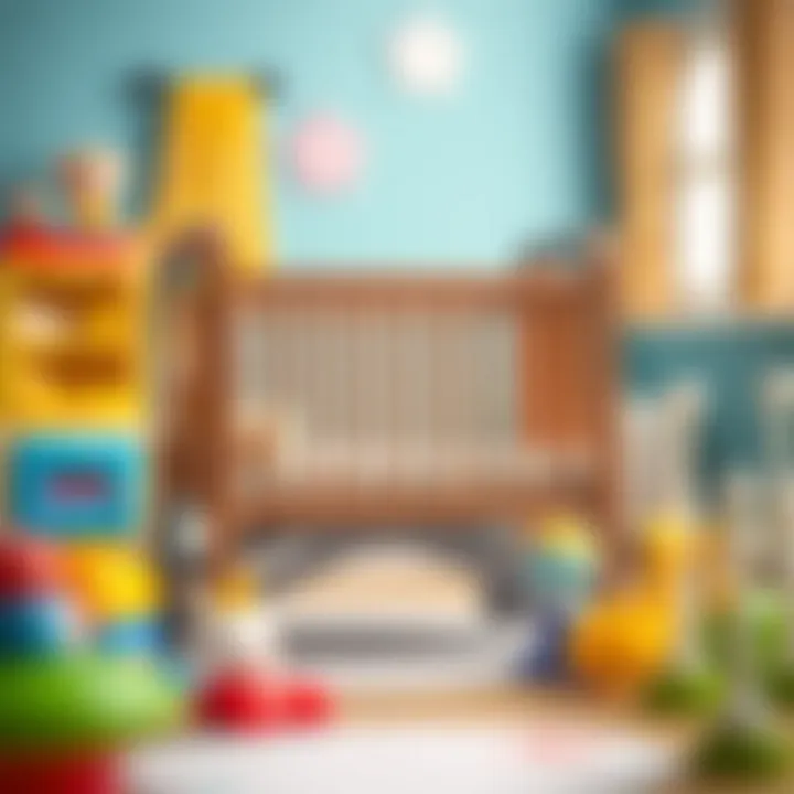 Illustration of safety standards for mobile cribs