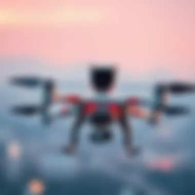 Conceptual artwork depicting the evolution of drone technology over time