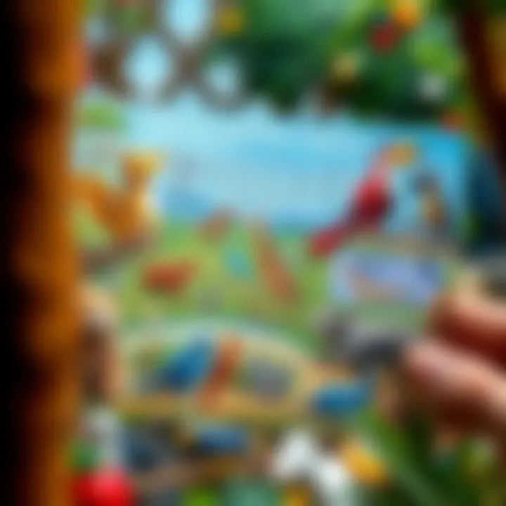 Educational chart featuring animals and their habitats