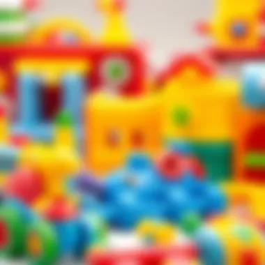 Colorful educational toys promoting cognitive skills