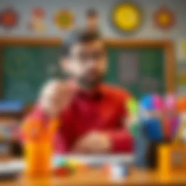 The Role of Single Markers in Education An educator demonstrating the use of single markers in a classroom setting, emphasizing their role in learning.