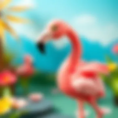 Aesthetic Design of Enchantimals Flamingo Aesthetic design of Enchantimals Flamingo in a playful setting